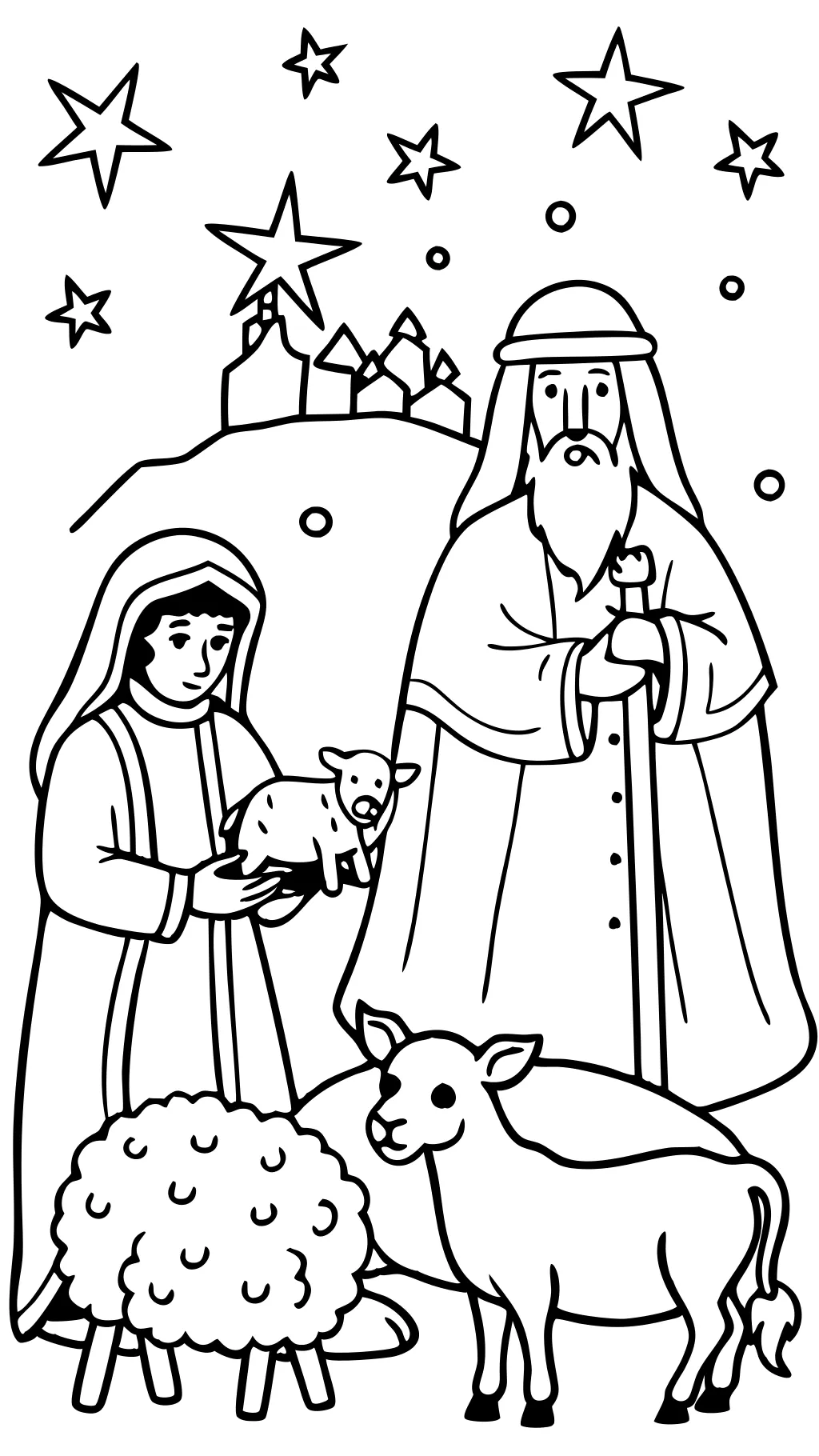 nativity coloring book pages